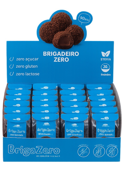 Display com 20 unidades Brigadeiro Zero