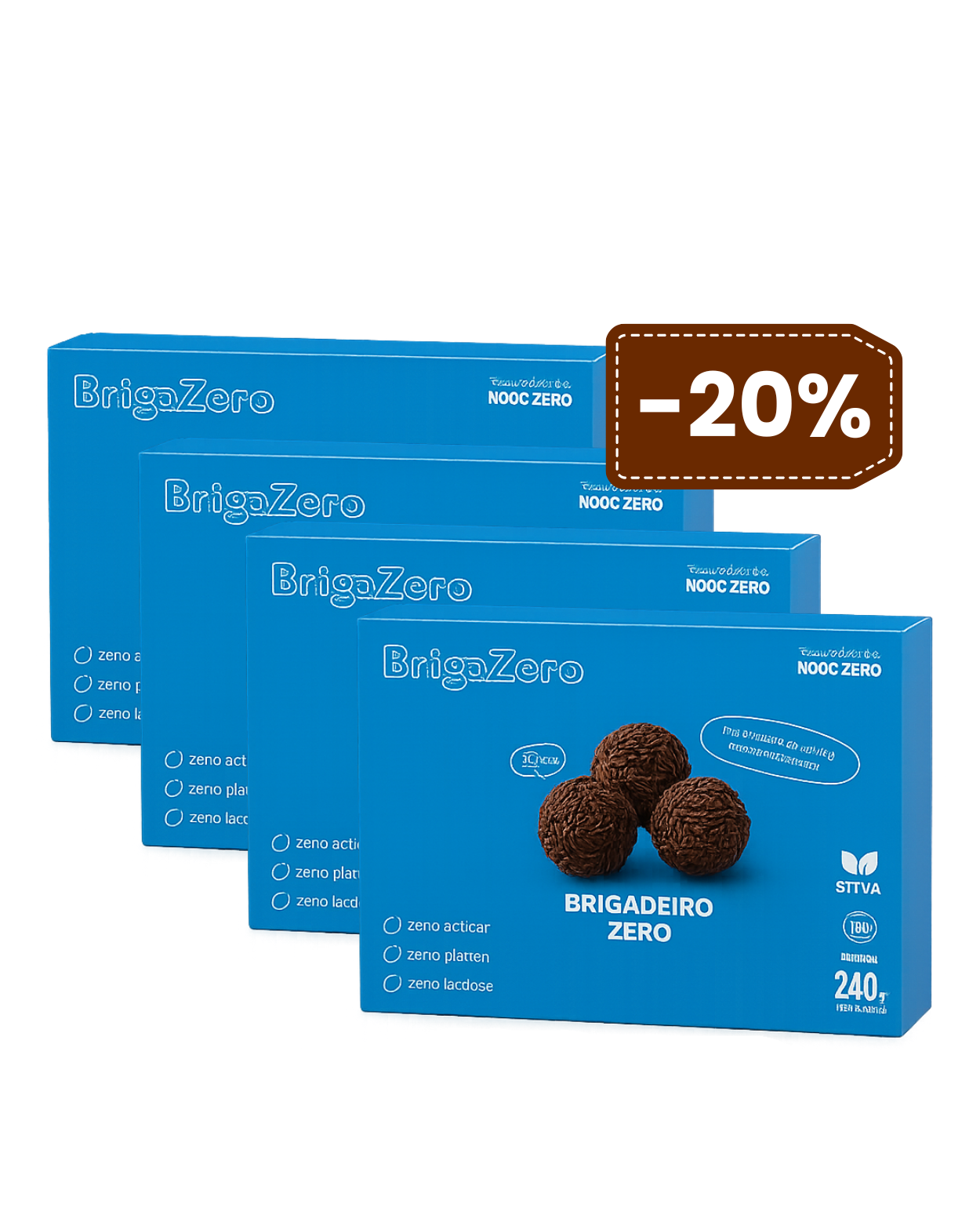 4 Caixas de Brigadeiro Zero - Economize R$48,00